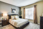 Photo of apartment bedroom from entrance view