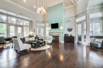Photo of community room with fireplace